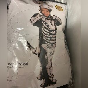 Triceratops fossil kids costume
